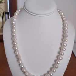 REAL Pearl necklace sterling silver clasp