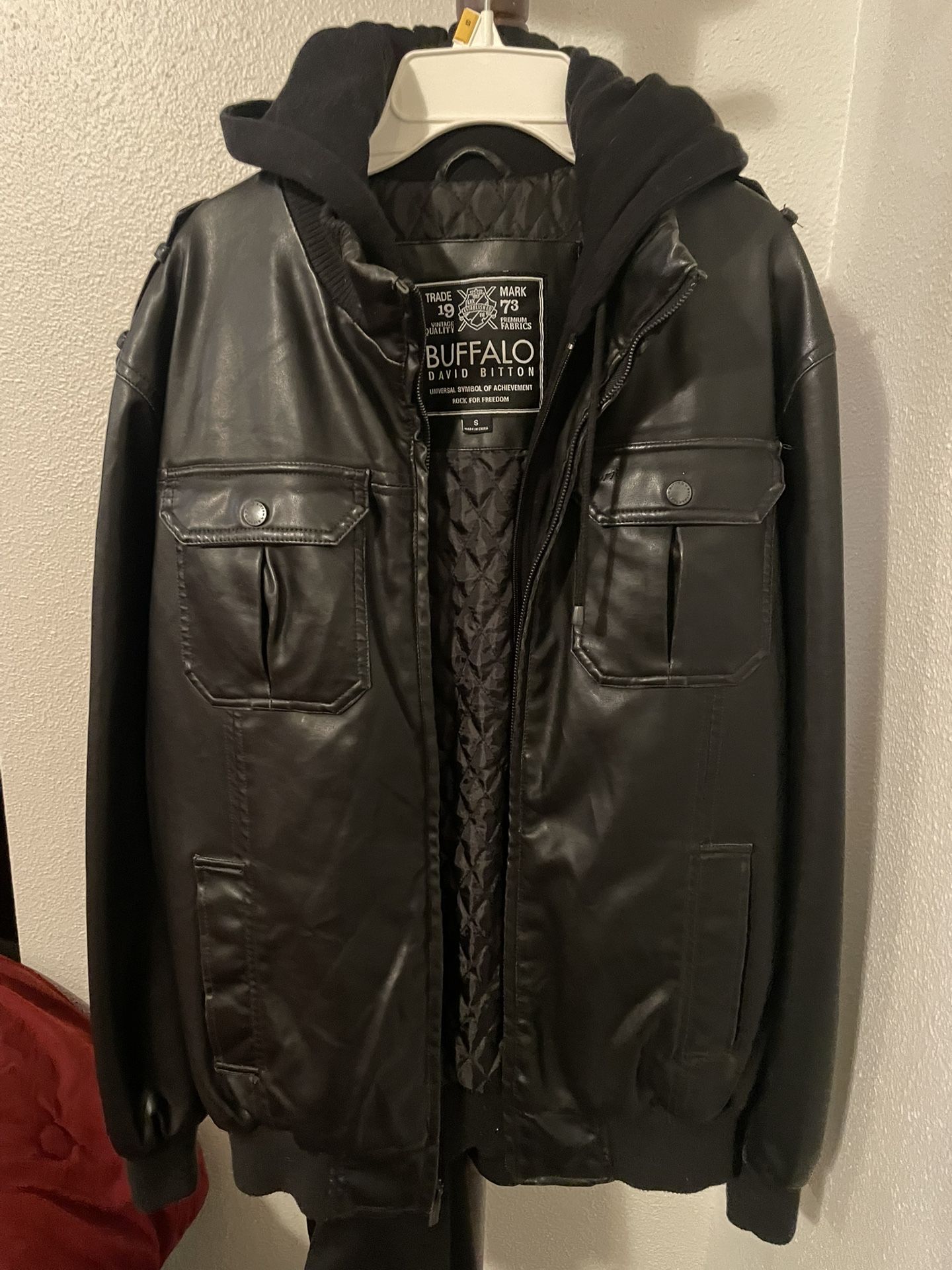 Leather Jacket With Hoodie
