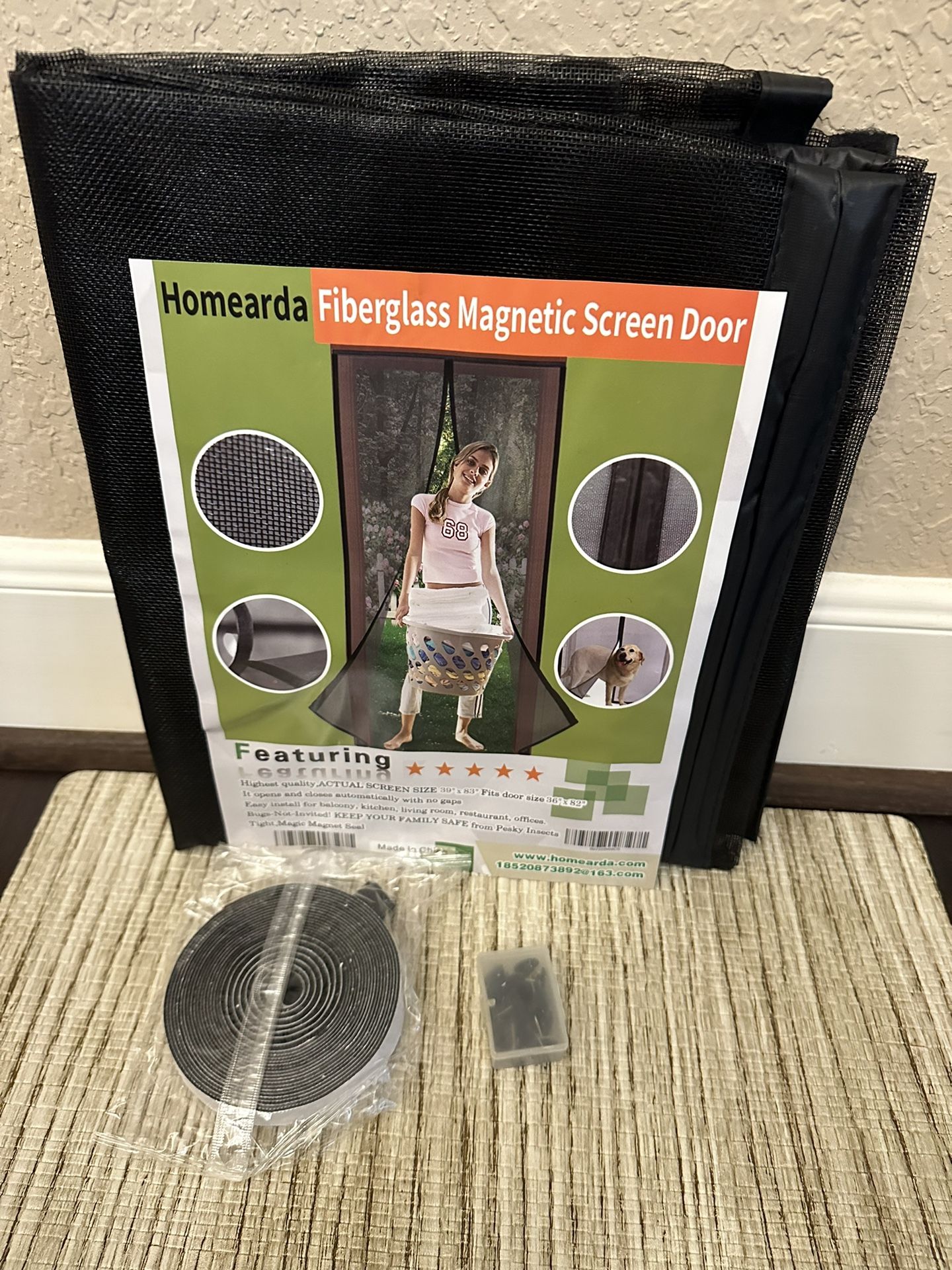 Magnetic Screen Door 39”X83