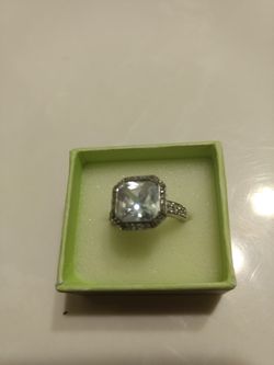 Ross-Simons Jewelry - Sterling Silver 925 Cushion Cut 5.5 Cubic Zirconia Ringsss