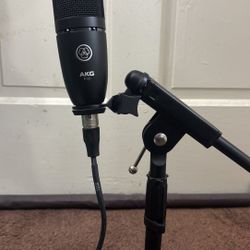 AKG P120 Studio Condenser Mic + Desktop Stand + XLR Cable