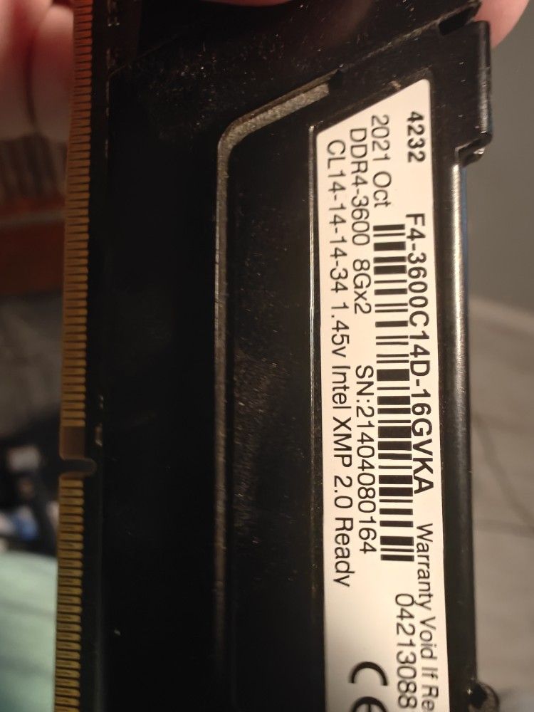 gskill 16gb 8x2 3600mhz DDR4 ram