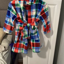 Cat & Jack Kids' Plaid Robe Size 4/5 