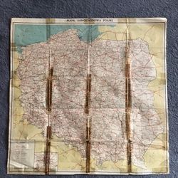 Old Vintage Map Of Poland 