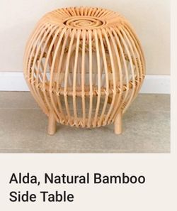 Alda, Natural Bamboo side Table
