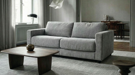 Stearns & Foster Atillio Grey Queen Sleeper Sofa w/Memory Foam Mattress