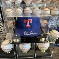Nolan Ryan Signed Texas Rangers Hat New With Tags Ryan Foundation Hologram Rare 