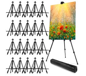 38 available / $10 each Artist Easel Stand 20 to 66 Inch Adjustable Height Painting Easel Metal Tripod Dry Erase Whiteboard Stand with Portable Bag fo