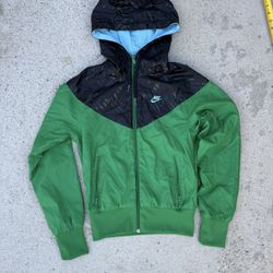 Y2K Nike green and black windbreaker jacket women size XS 