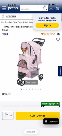 Why walk when you can ride in style with the TRIXIE Pet Stroller. Your companion will enjoy a safe and comfortable ride while out on long walks, shopp