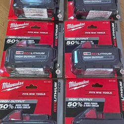 Milwaukee new 6ah Battery High Output$110 Each One