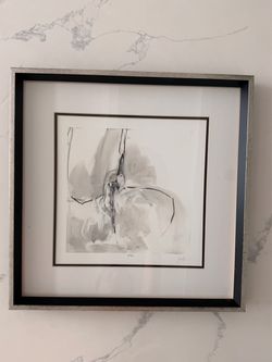 Z Gallerie "Monochrome Gestures" Framed Art Prints by June Erica Vess (Pair / Set of 2) – 21.5" x 21.5"