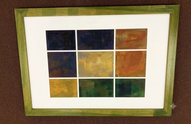 Framed modern contemporary wall art