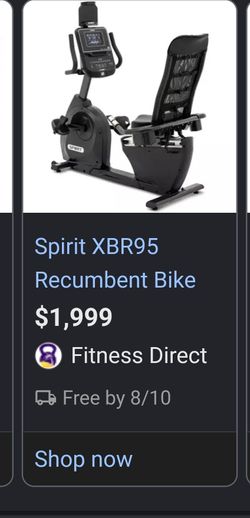 Spirit XBP55 Recumbent Bike
