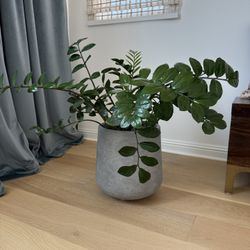 Planter 8.2" Dia Round Concrete Only, Without A Plant