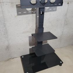 Black TV Stand With Shelves