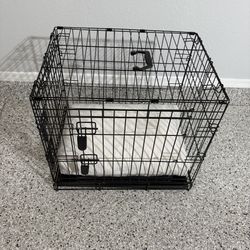 Dog Crate Black Double Door 24 Inch