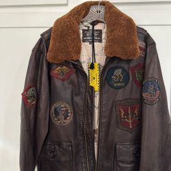 Leather Bomber Jacket 