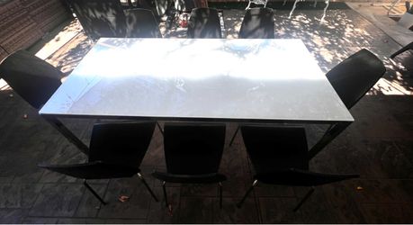 Modern White Glass Table
