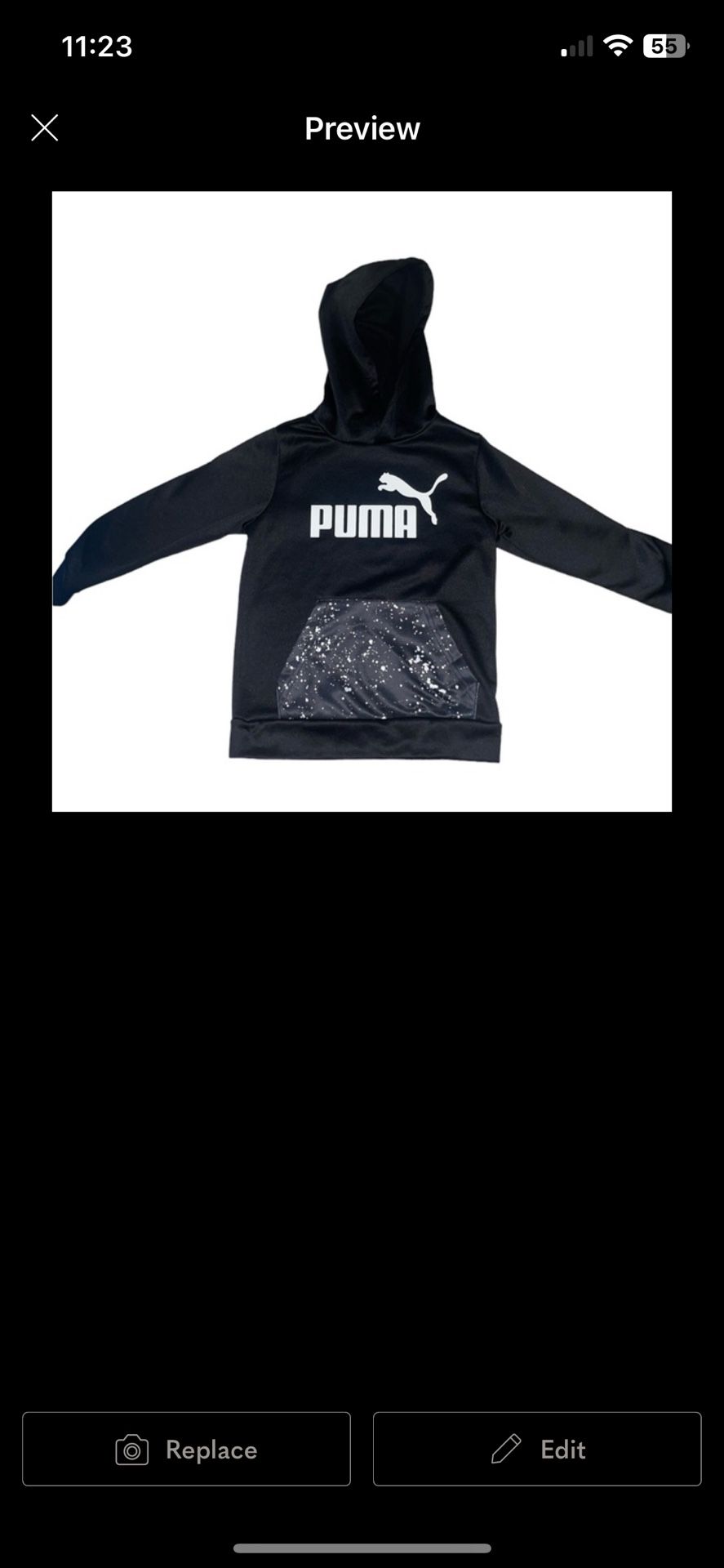 Puma Boy Fleece pullover Hoodie size 5