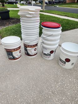 Used Food Storage Buckets & Lids