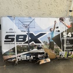 Silverback SBX 54" Backboard Portable Height-Adjustable Basketball Hoop Assembles in 90 Minutes
