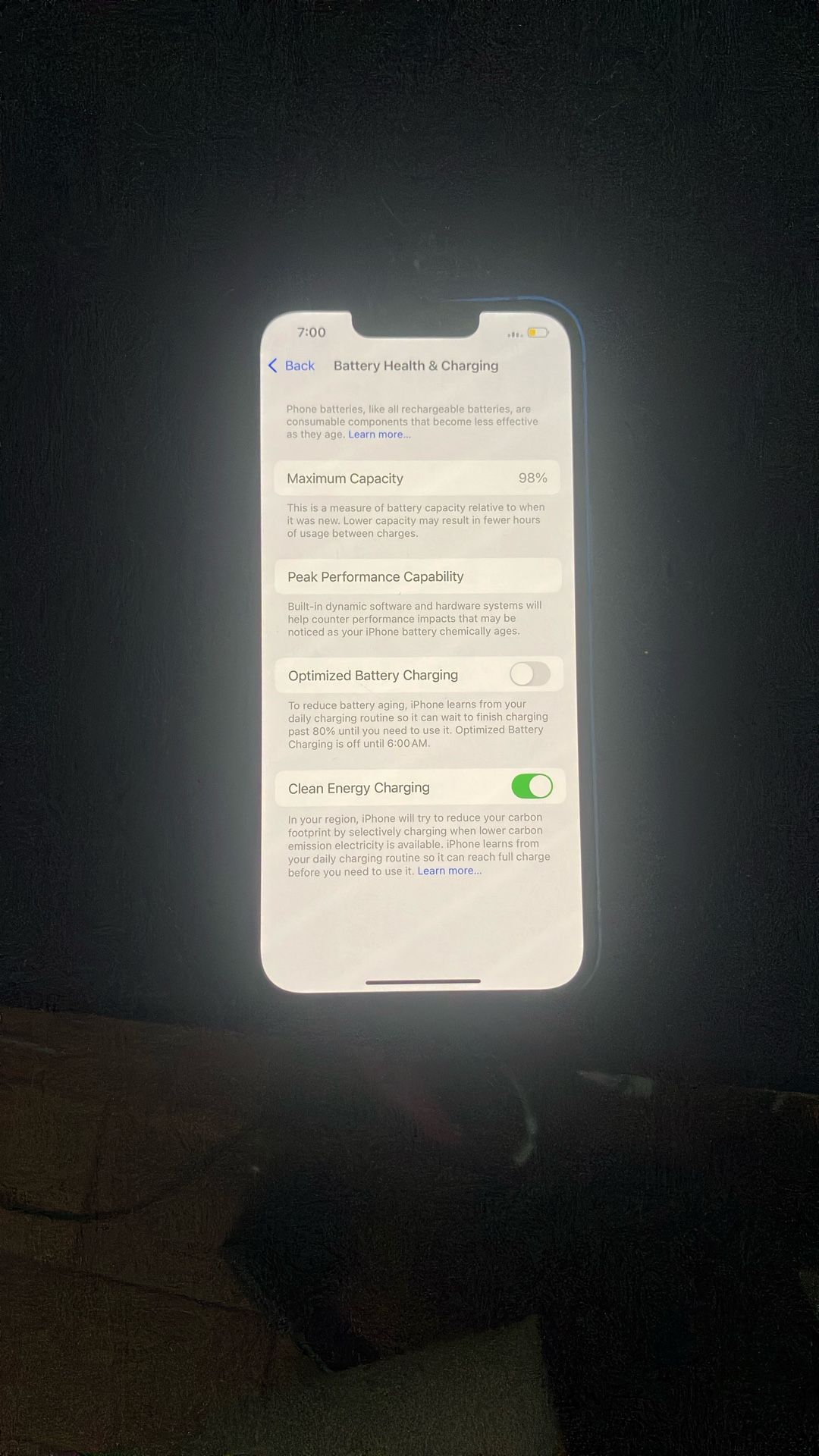 iPhone 13 screen and battery