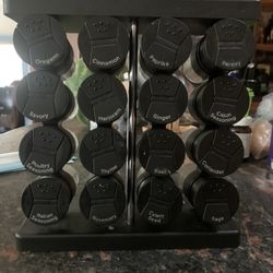 16 Glass Jar Spice Rack