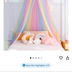 Bed Canopy Rainbow For Girls 