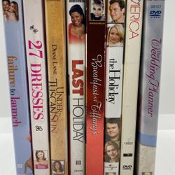8 Great romance DVDs ,  This is sold as a set