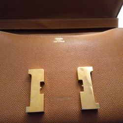 Vintage Brown/Gold HERMES Shoulder Bag