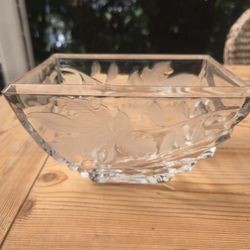 24% Lead Crysal Rectangle Bowl