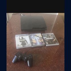 PS3 Slim 320 Gig W One Control And Games