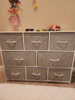 Dresser w Fabric Drawers