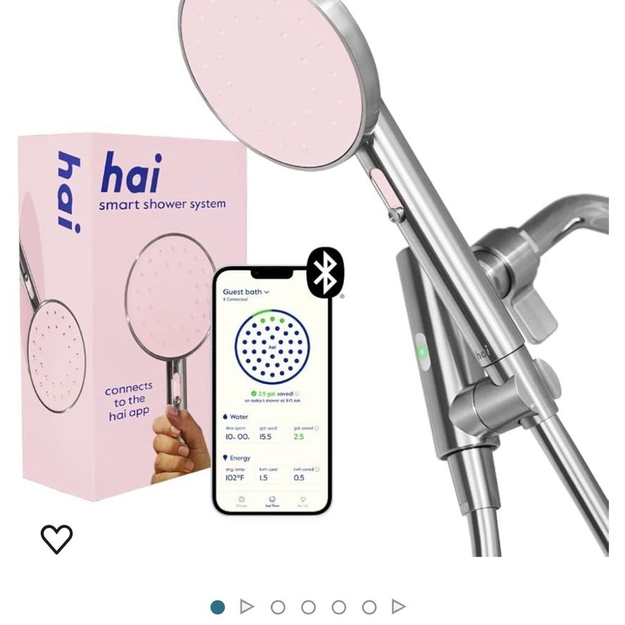 hai Smart Shower Head, Bluetooth Handheld Water Saving Showerhead with Adjustable High Pressure to Spa-Like Mist, Stainless Steel, Easy Installation, 