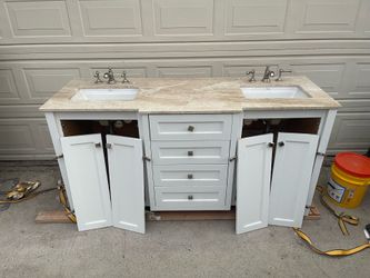 Bathroom sink double sink