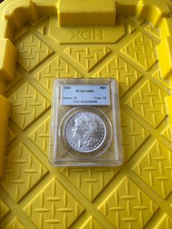 $1 silver 1883 Morgan dollar PCGS MS63