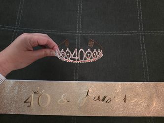 40 & Fabulous Crown and Sash