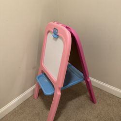 Kids Art Easel – Chalkboard & Whiteboard with Tray (Pink & Blue)