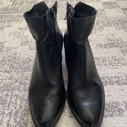 Paul Green Echt Leder Black Leather Ankle Bootie Size US 8.5