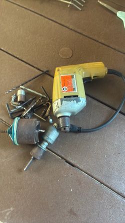 Corded Electric Drill with Drill Bits