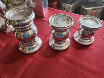 Candle Holders (3) Metal 