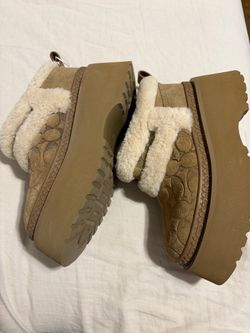 Coach Christina platform boots in brown