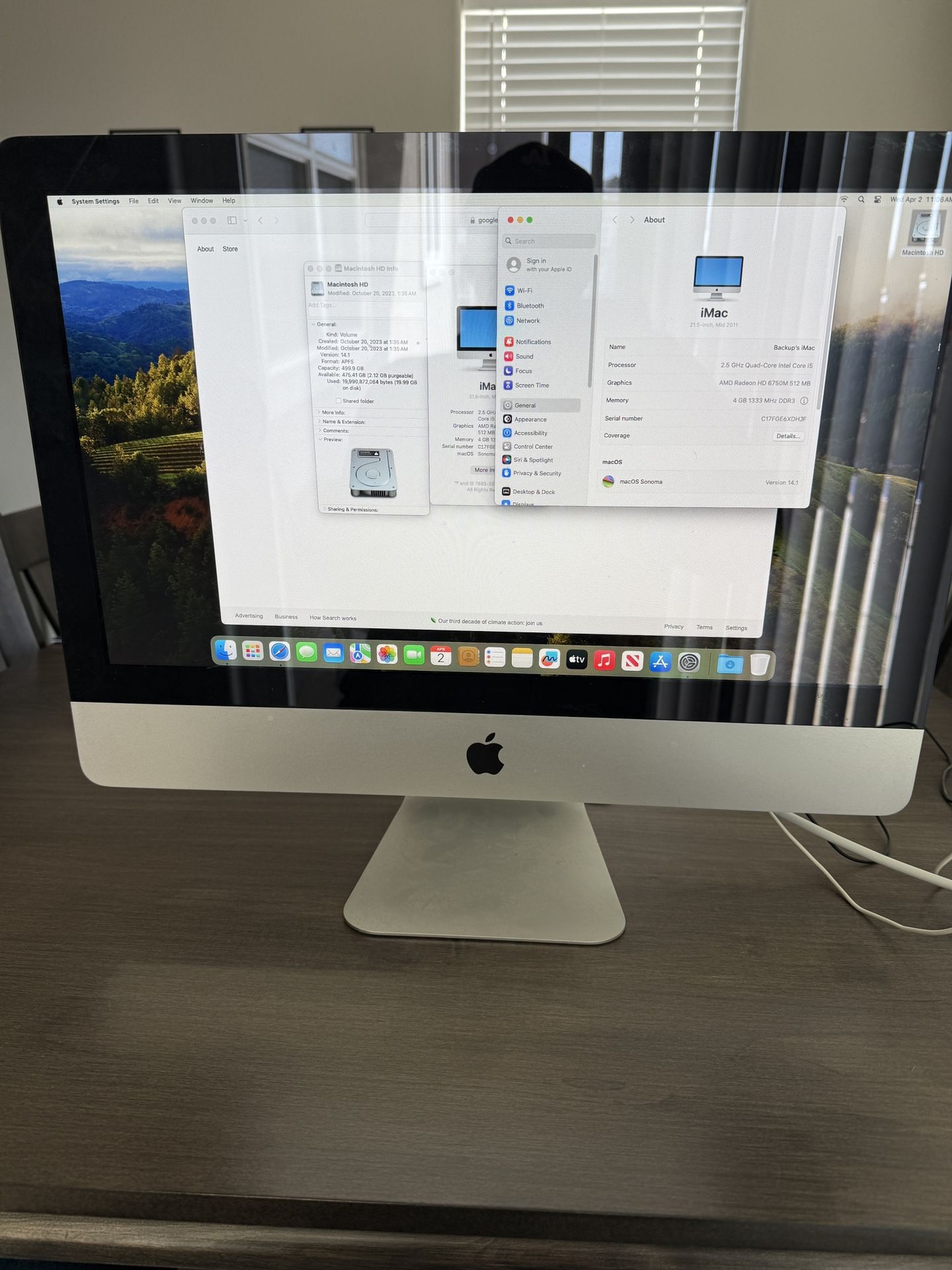 21.5” iMac (Sonoma) Mid 2011