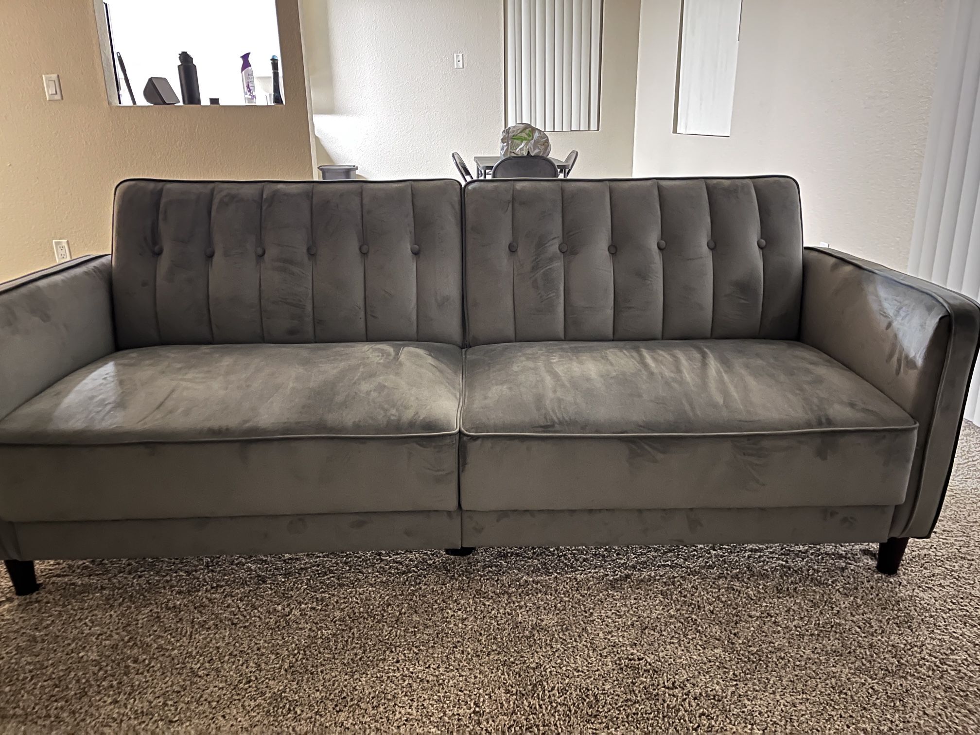 Velvet Convertible Sofa