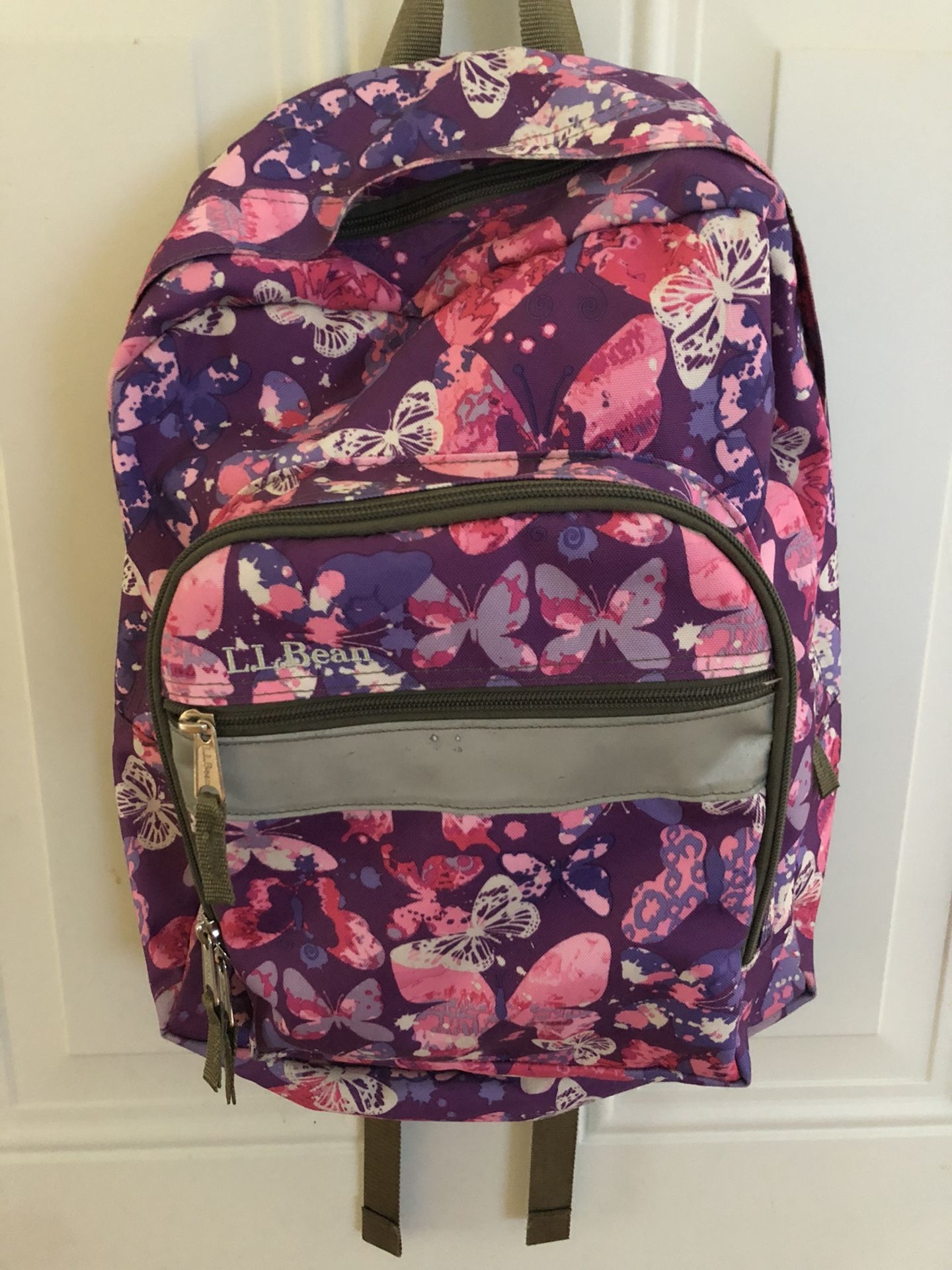LL Bean girls butterfly backpack