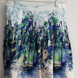 Talbots City Print Skirt