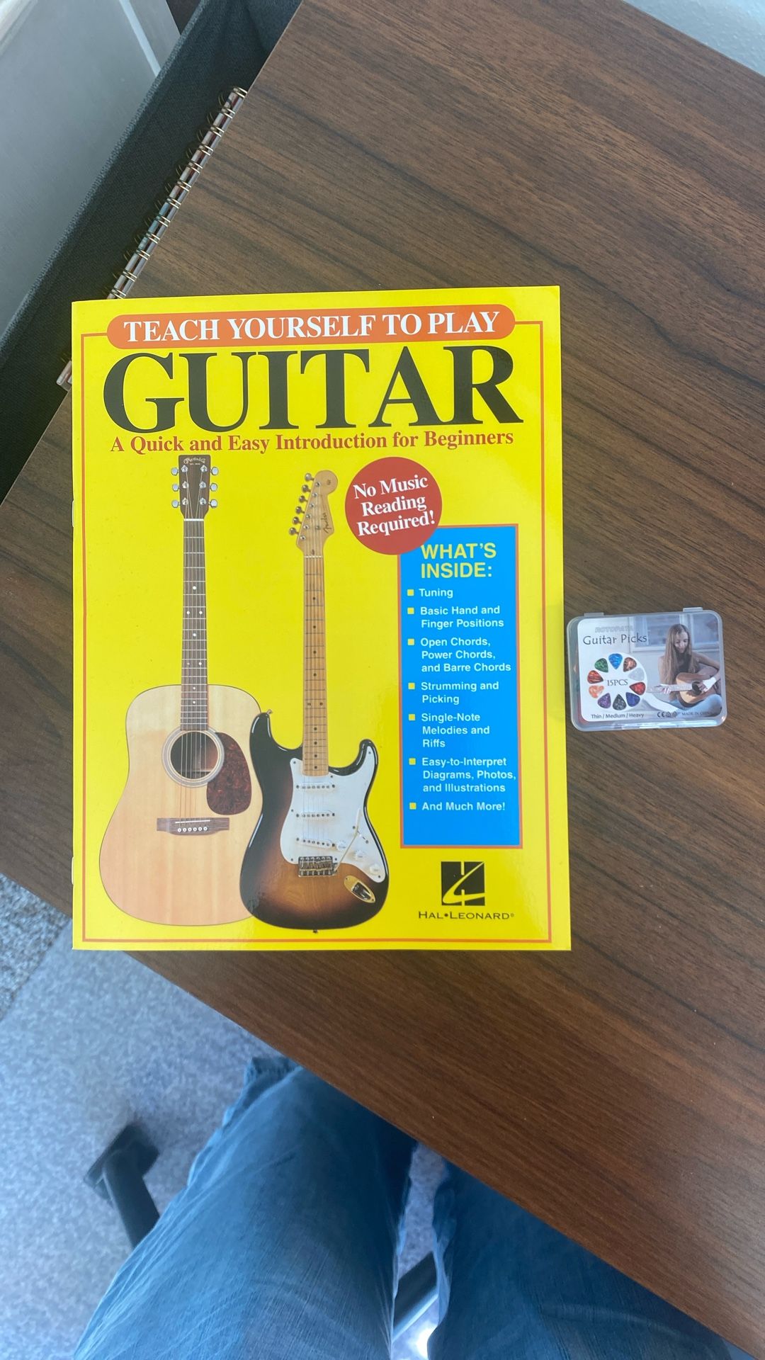 Teach Yourself Guitar Book And Picks