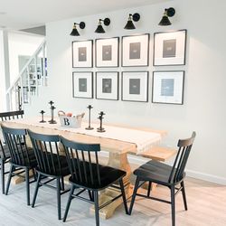 Custom Dining Table Farmhouse Country French Modern Rustic Solid Wood Set Restoration Hardware Insp Bench Hand Built Round Oval Counter Breakfast  