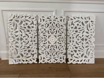 White farmhouse wall decor 3 piece set
